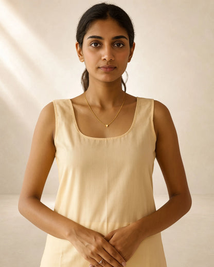 Women’s Beige 41-Inch Long Inner Slip – S–3XL