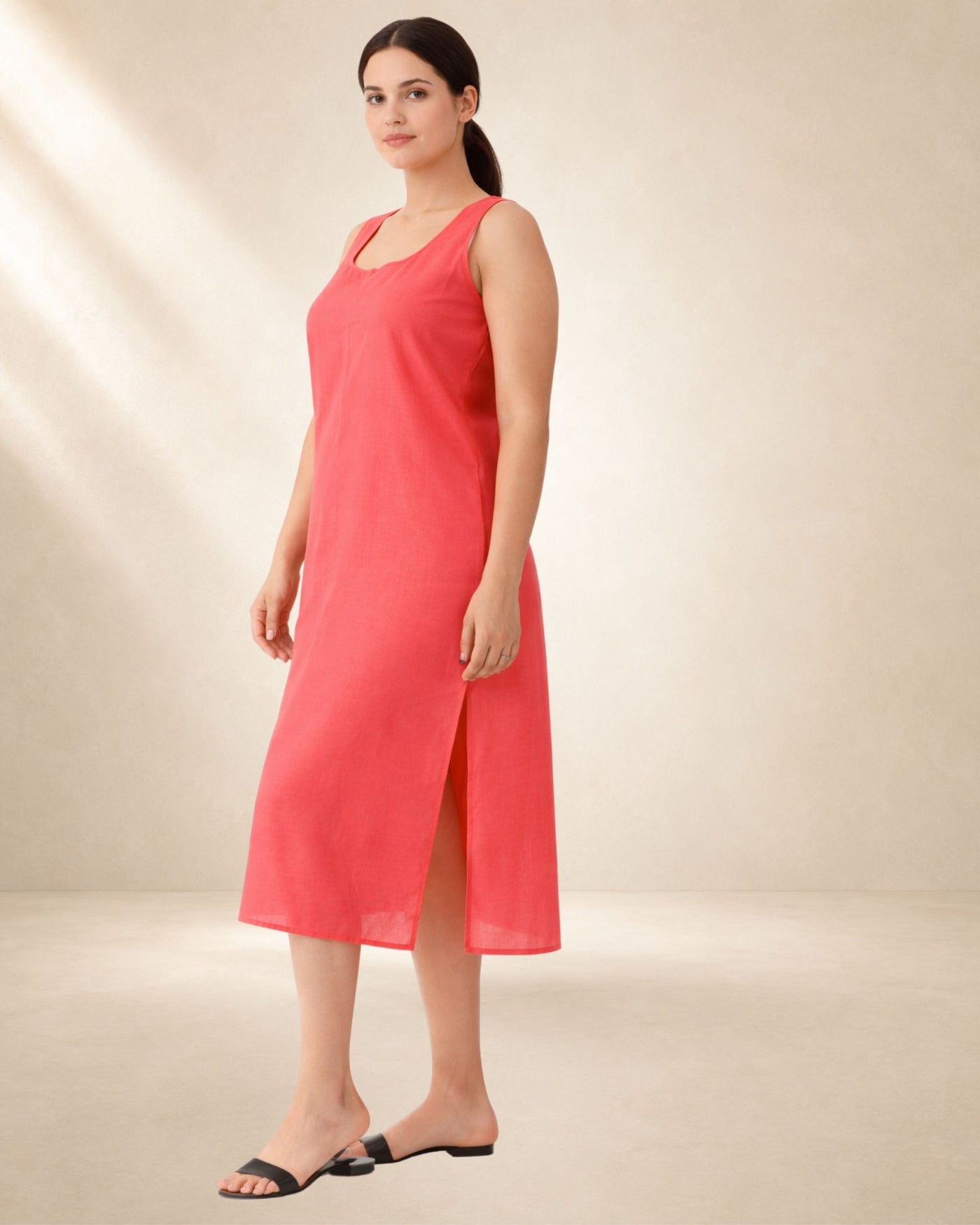 KURTIVERSE Women’s Poly Cotton Full-Length Inner Slip Caret Red Color | 41 Inch | Sizes 4XL–7XL