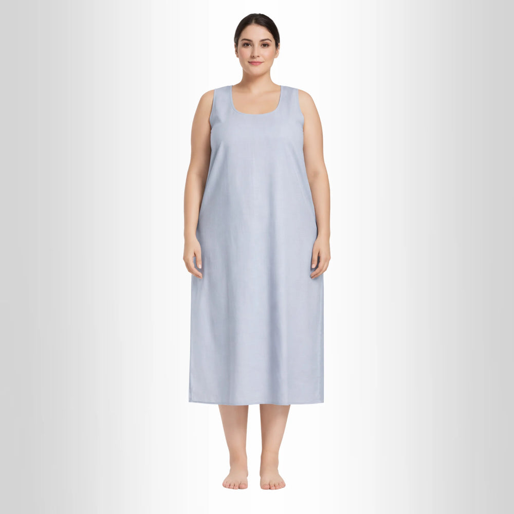 KURTIVERSE Women’s Poly Cotton Full-Length Inner Slip Dark Gray Color | 41 Inch | Sizes 4XL–7XL