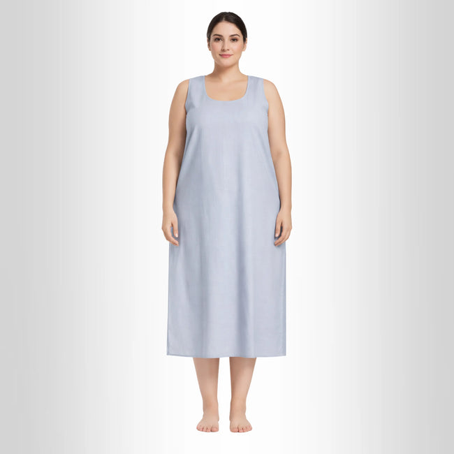 KURTIVERSE Women’s Poly Cotton Full-Length Inner Slip Dark Gray Color | 41 Inch | Sizes 4XL–7XL