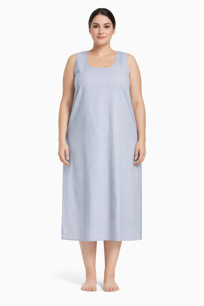 Women’s Plus Size Dark Grey 41-Inch Long Inner Slip – 4XL–7XL
