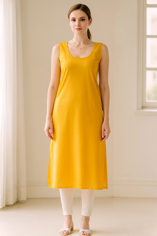KURTIVERSE Women’s Poly Cotton Inner Slip | 41 Inch Full-Length | Sizes S–3XL