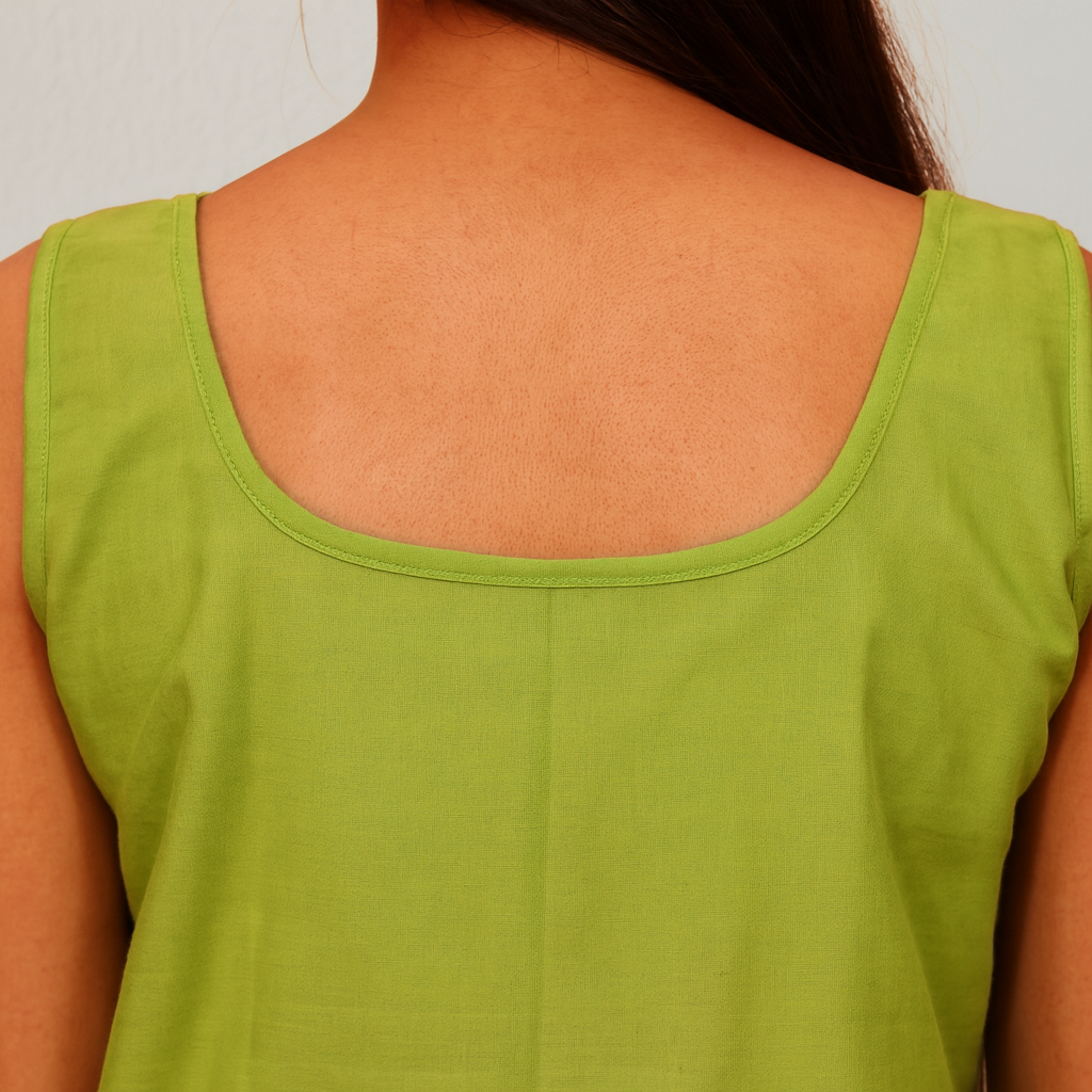 KurtiVerse Women’s Cotton Half Slip, 28-Inch Short Inner Slip with 9-Inch Side Slit