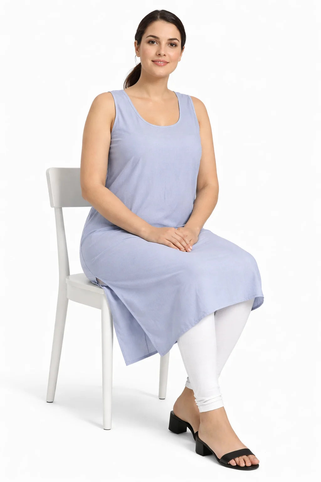 KURTIVERSE Women’s Poly Cotton Full-Length Inner Slip Dark Gray Color | 41 Inch | Sizes 4XL–7XL