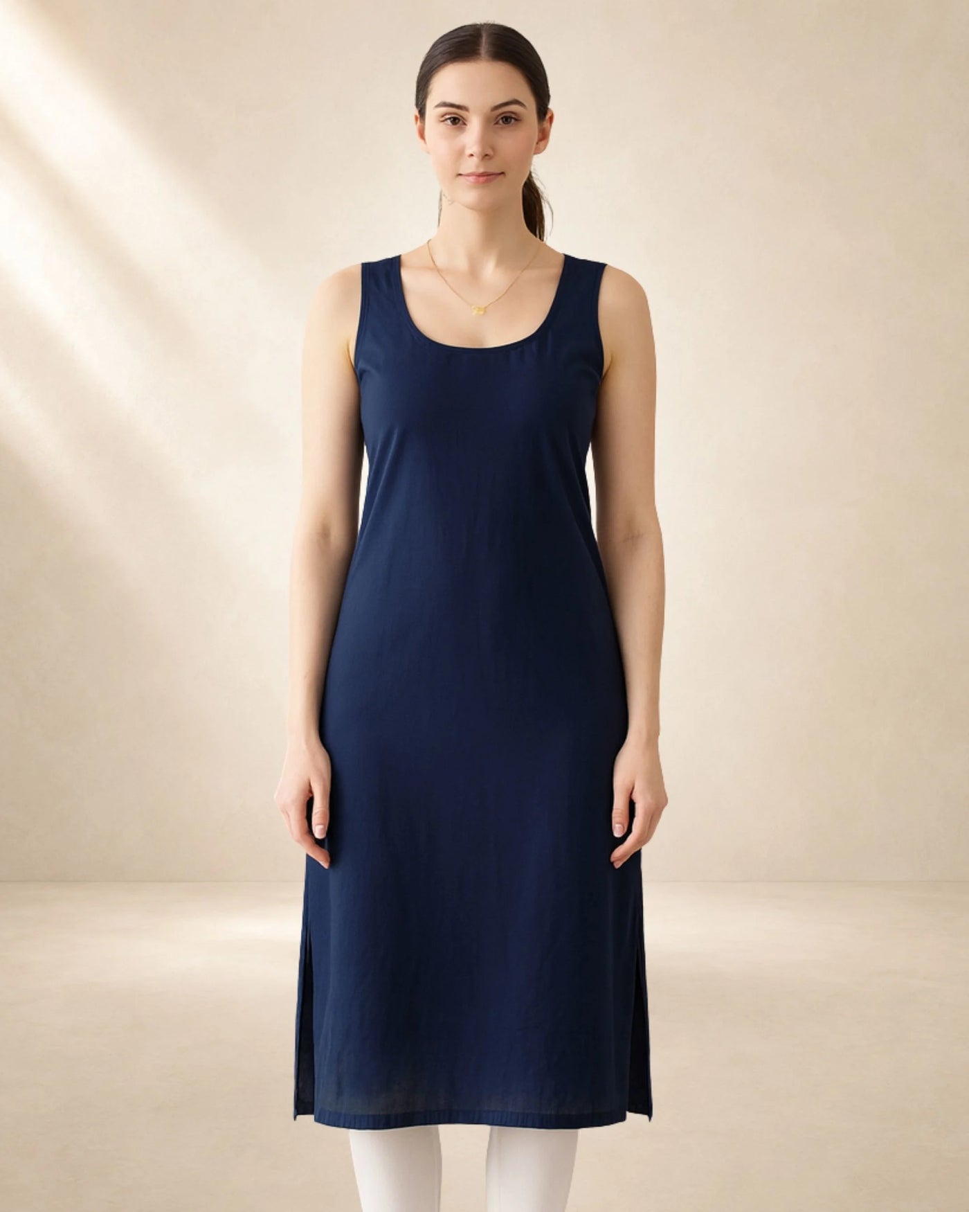 KURTIVERSE Women’s Poly Cotton Inner Slip | 41 Inch Full-Length | Sizes S–3XL