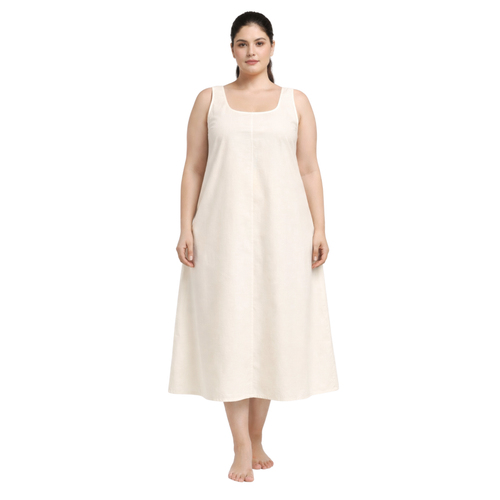 KURTIVERSE Women Poly Cotton Anarkali A-Line Inner Slip, 43 Inch Long 4xl to 7xl