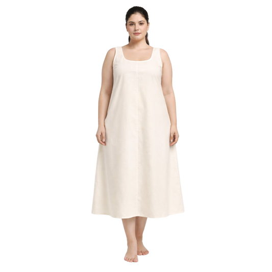 KURTIVERSE Women Poly Cotton Anarkali A-Line Inner Slip, 43 Inch Long 4xl to 7xl