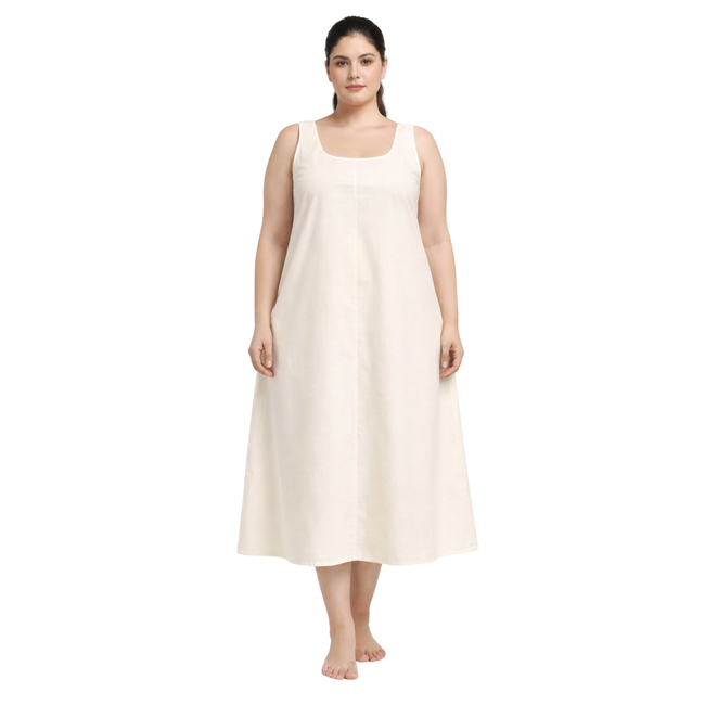 KURTIVERSE Women Poly Cotton Anarkali A-Line Inner Slip, 43 Inch Long 4xl to 7xl