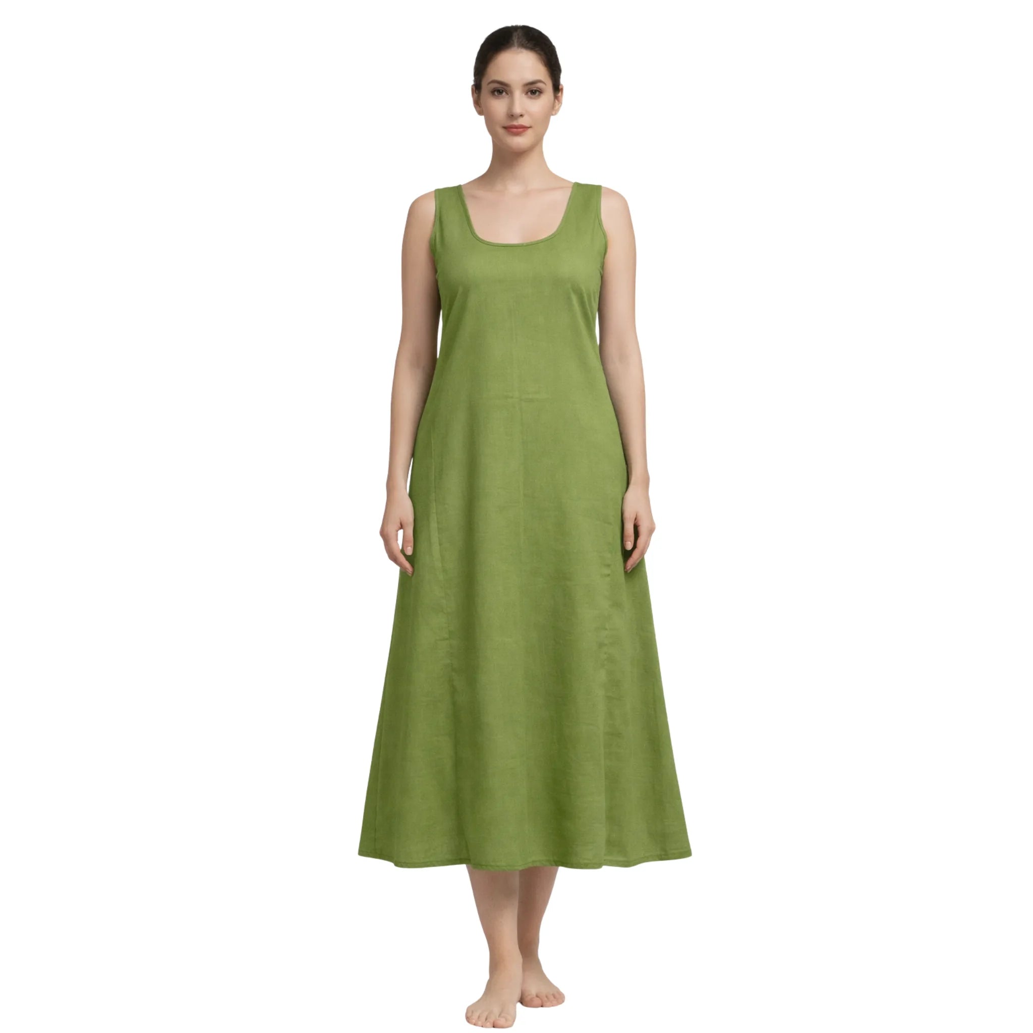 KURTIVERSE Women Poly Cotton Anarkali A-Line Inner Slip | 43 Inch Length | S–3XL