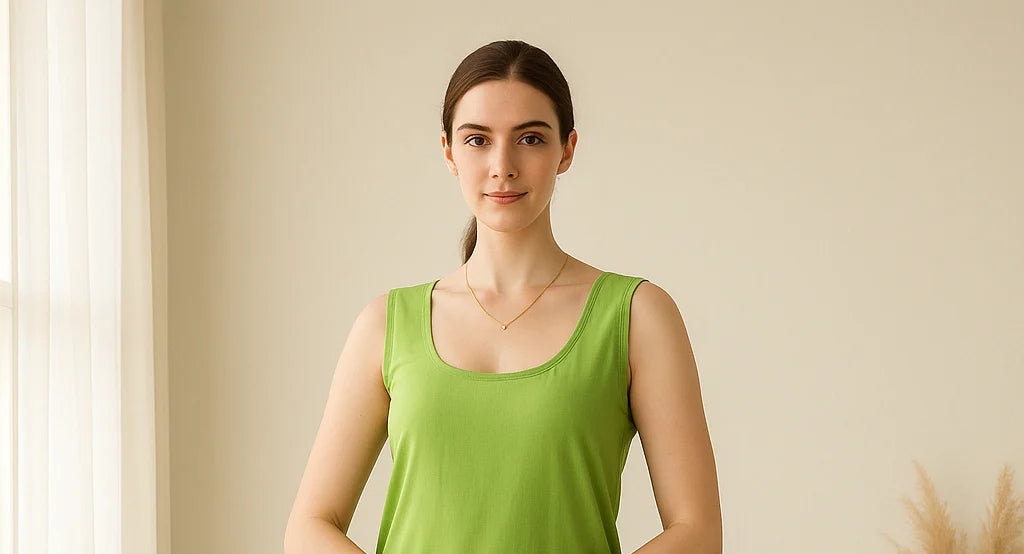 KURTIVERSE Women’s Poly Cotton Long Inner Slip Combo Pack of 2 with Side Slit | Green & White