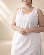 KURTIVERSE Women’s Poly Cotton Full-Length Inner Slip White Color | 41 Inch | Sizes 4XL–7XL