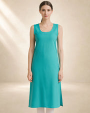 KURTIVERSE Women’s Poly Cotton Full-Length Inner Slip Ocean Blue  | 41 Inch | Sizes S–3XL: