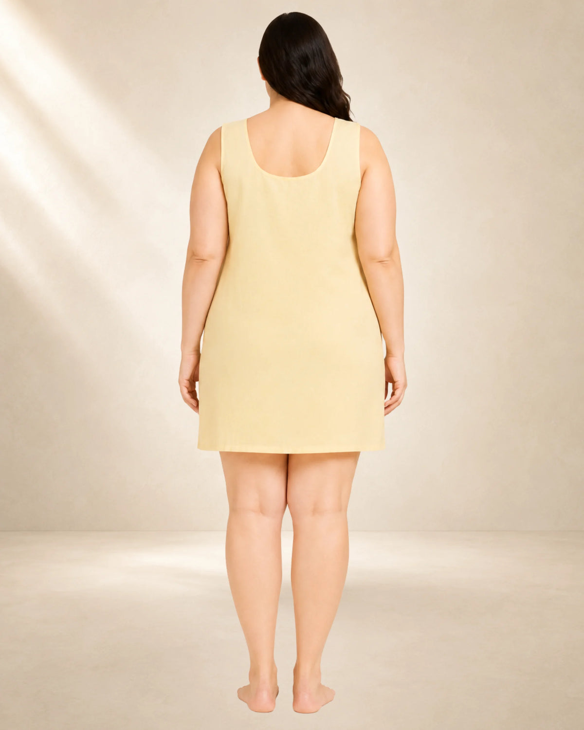 Women’s Plus Size Beige 28-Inch Short Inner Slip – 4XL–7XL