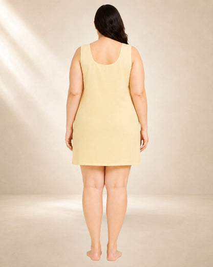 Women’s Plus Size Beige 28-Inch Short Inner Slip – 4XL–7XL