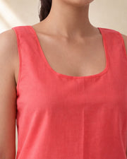 KURTIVERSE Women’s Poly Cotton Full-Length Inner Slip Caret Red Color | 41 Inch | Sizes 4XL–7XL