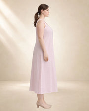 KURTIVERSE Plus Size Women Anarkali Pink Inner Slip | Poly Cotton | 43 Inch Long