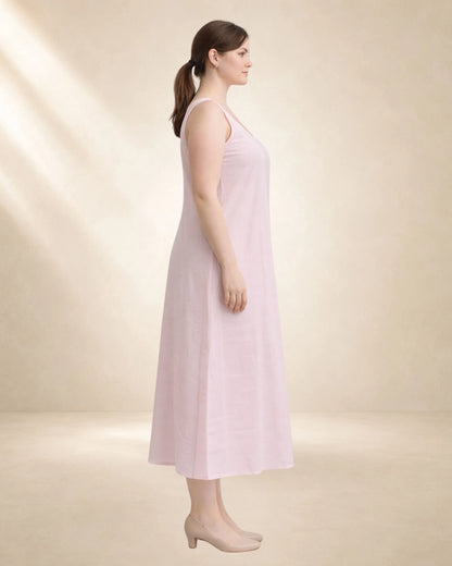 KURTIVERSE Plus Size Women Anarkali Pink Inner Slip | Poly Cotton | 43 Inch Long