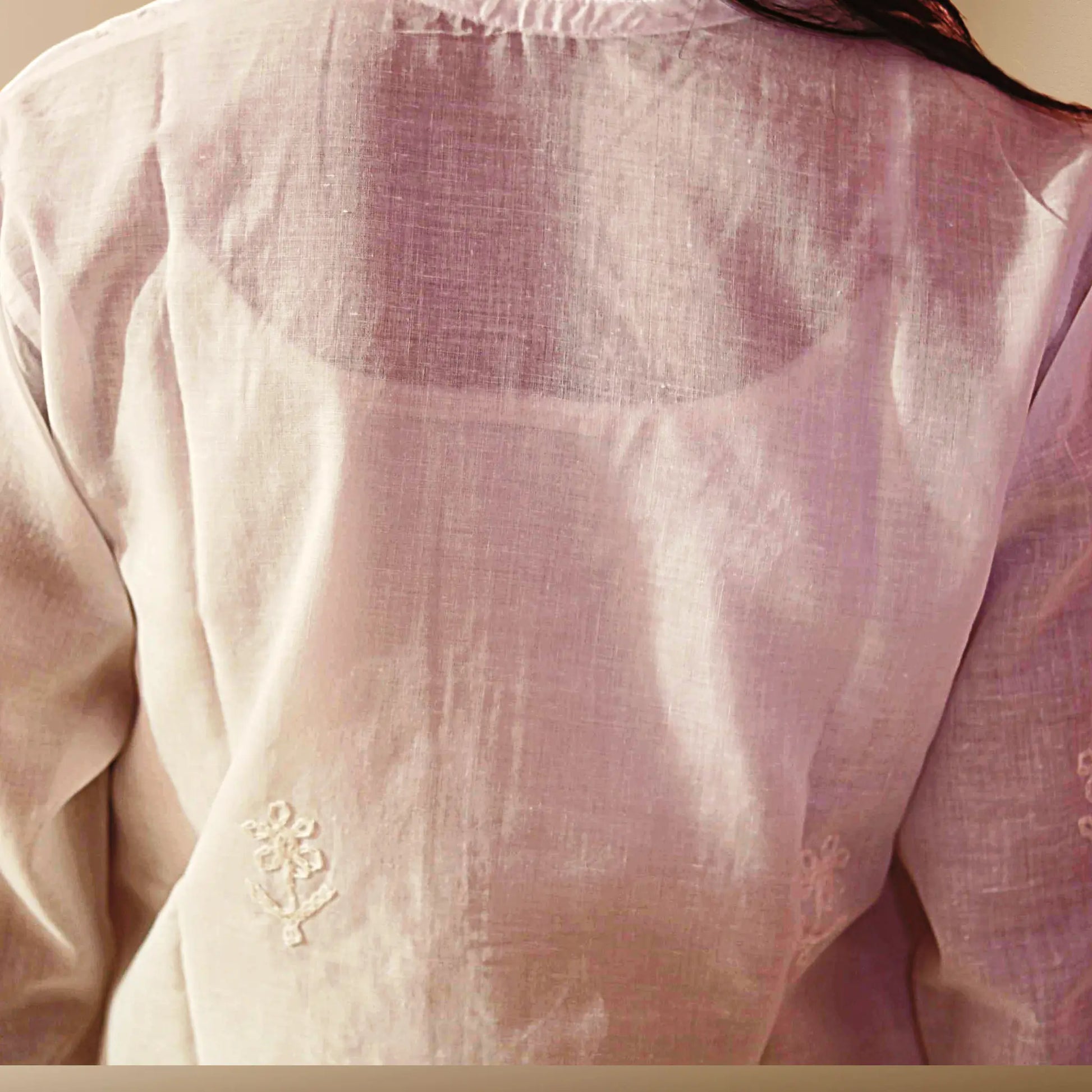 Chikan Cotton Kurti for Women with Net Embroidery Diwali Dress KurtiVerse