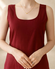 KURTIVERSE Women’s Poly Cotton Full-Length Inner Slip Maroon Color | 41 Inch | Sizes S–3XL: