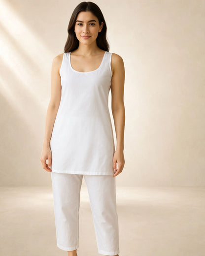 Women’s 28-Inch Short Inner Slip Combo – Black & White (Pack of 2)