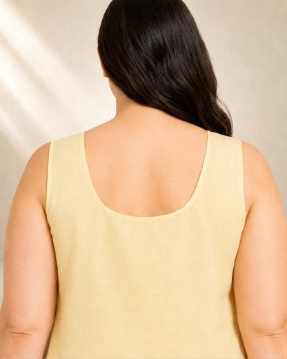 Women’s Plus Size Beige 28-Inch Short Inner Slip – 4XL–7XL