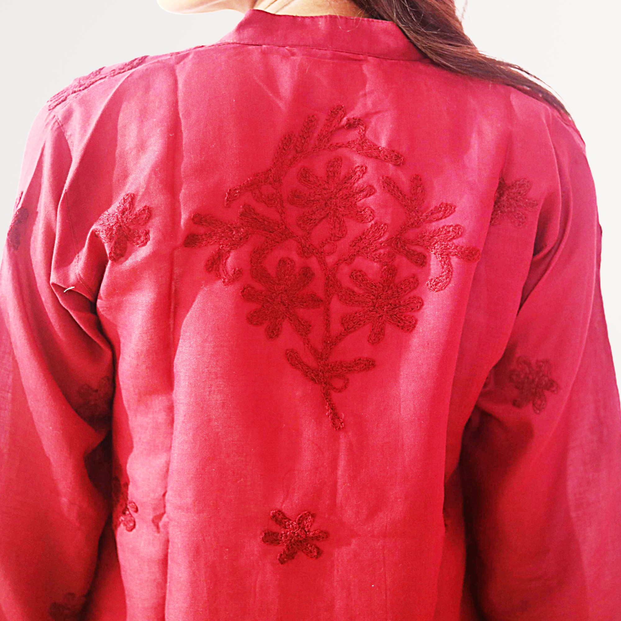 KurtiVerse Cotton Button Kurti for Women, Maroon Color