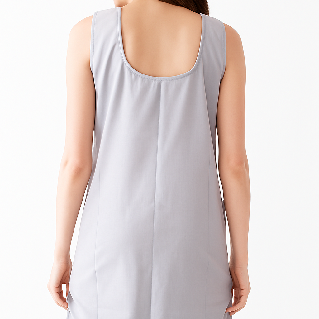KURTIVERSE Women’s Poly Cotton Long Inner Slip Combo Pack of 2 with Side Slit | Light Grey & White